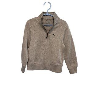 Tommy Bahama Long Sleeve Grey Relax Quarter Zip Casual Cotton Boys XS (4) Shirt